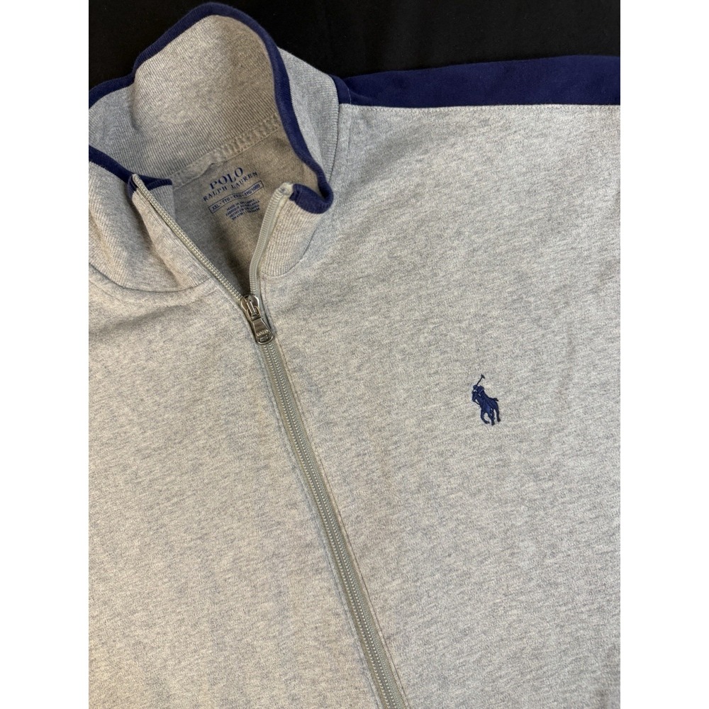 Polo Ralph Lauren Performance Track Jacket Gray Navy Full Zip Men's, XXL